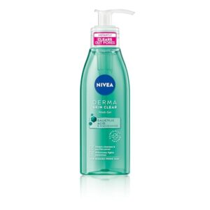 NIVEA Derma Skin Clear Wash Gel (150ml), Deep Cleansing Face Wash Gel, Salicylic Acid Face Wash Enriched with Niacinamide to Cleanse Pores and Remove Impurities