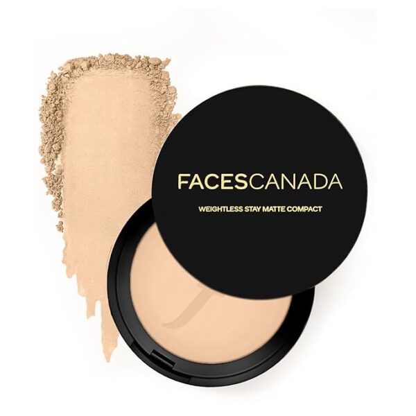 FACESCANADA Weightless Stay Matte Compact Powder | Natural Finish – 9g